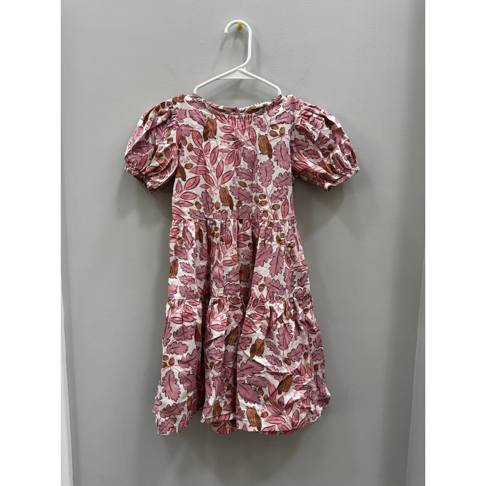 Mini Boden Patterned Puff Sleeve Dress 8/9